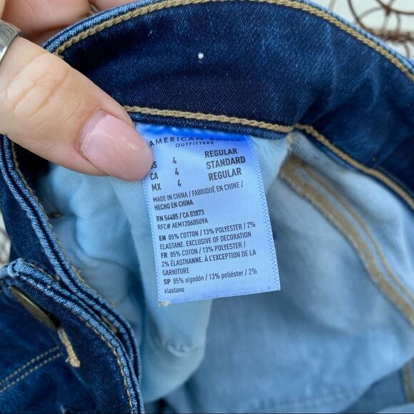 AEO Hi Rise Jegging distressed front size 4 Regular - Picture 6 of 6